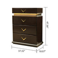 Dunhill Modern Style 4 Drawer Chest Made with Wood in brown-brown-bedroom-modern-solid wood+mdf-wood