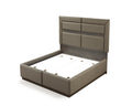 Dunhill Modern Style 4 Pc King Bedroom Set Made with box spring not required-king-brown-wood-4 piece