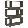 Weathered Grey 5 Shelf Bookcase 5-grey-gray-horizontal-office-open