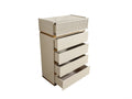 Delfano Modern Style 5 Drawer Chest Made with Wood in beige-bedroom-contemporary-modern-solid