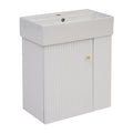 Video 21.6inch Modern Floating Bathroom Vanity with white-ceramic+mdf