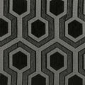 Grey and Black Hexagon Print Barrel Back Accent