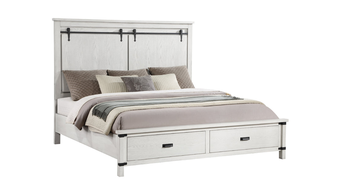 Loretta Modern Style King Bed Made with Wood in