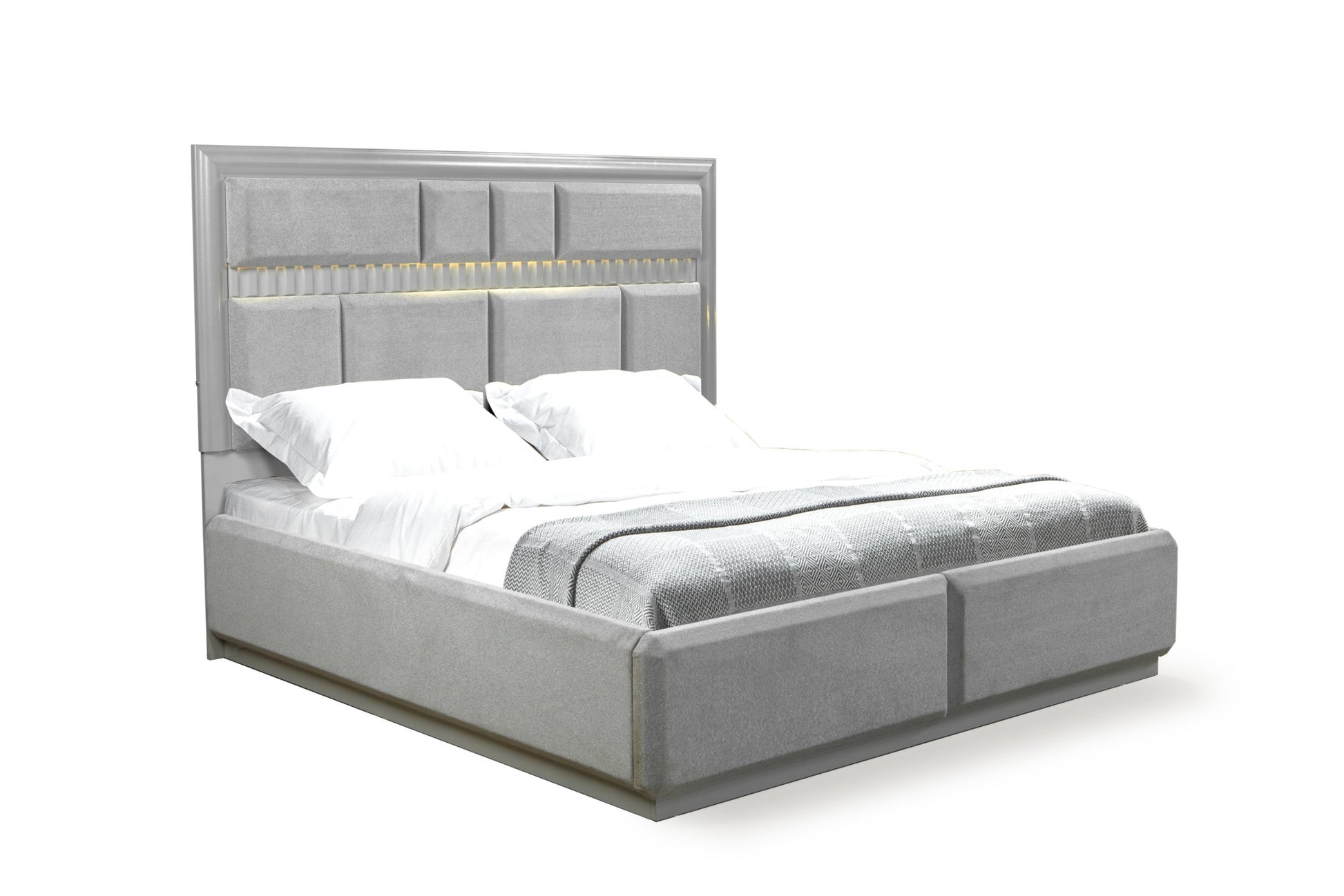 Da Vinci Modern Style King Bed Made with Wood in