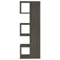 Weathered Grey 5 Shelf Bookcase 5-grey-gray-standard-horizontal-office-open