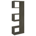 Weathered Grey 5 Shelf Bookcase 5-grey-gray-standard-horizontal-office-open