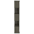 Weathered Grey 5 Shelf Bookcase 5-grey-gray-standard-horizontal-office-open