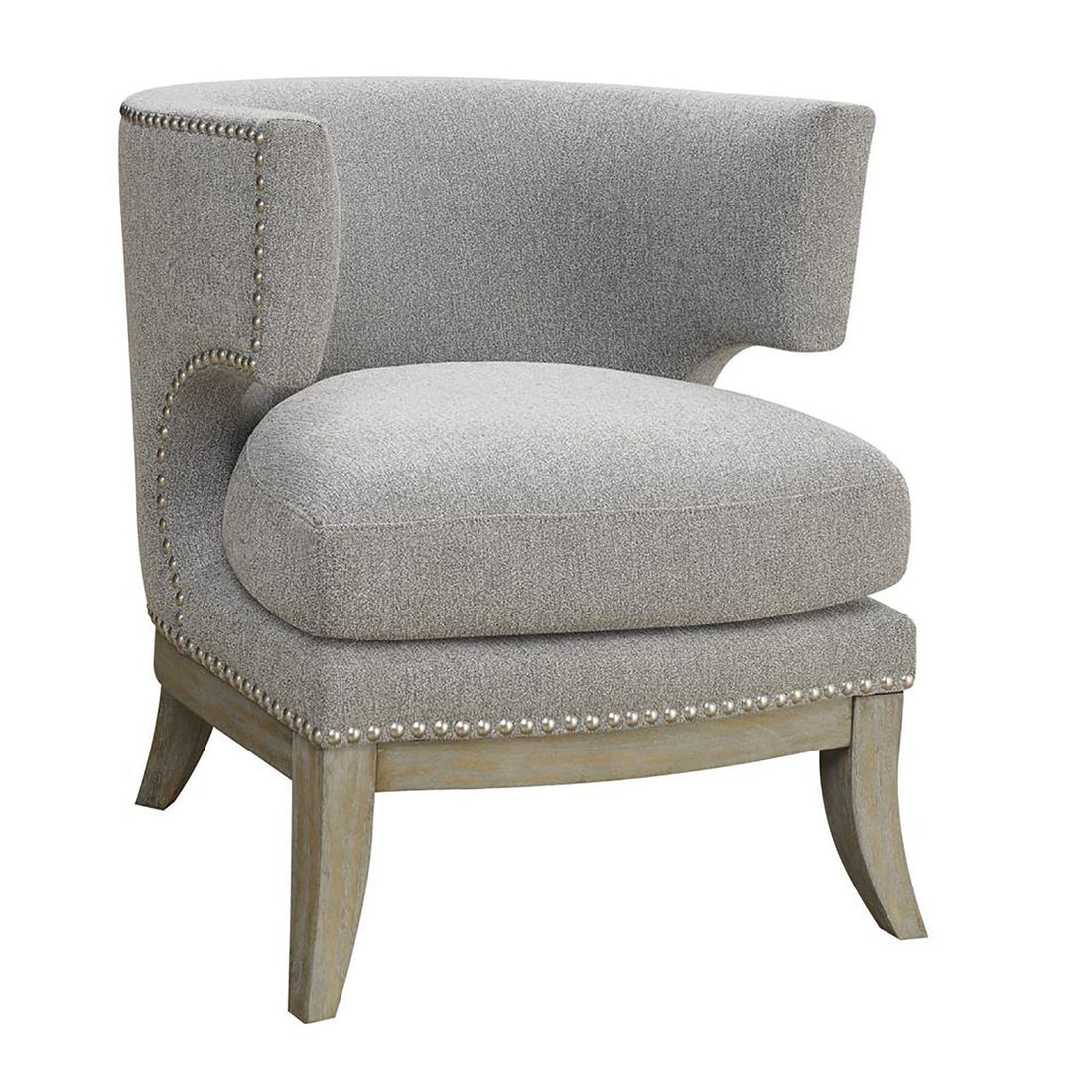 Grey Barrel Back Accent Chair