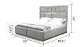 Da Vinci Modern Style 5 Pc Queen Bedroom Set Made with box spring not required-queen-gray-wood-5 piece