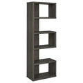 Weathered Grey 5 Shelf Bookcase 5-grey-gray-standard-horizontal-office-open