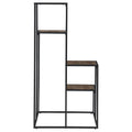 Rustic Brown and Black 4 Tier Display Shelf 4-black-brown-primary living space-open