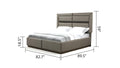 Dunhill Modern Style 5 Pc King Bedroom Set Made with box spring not required-king-brown-wood-brown-5