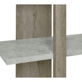 Grey Driftwood and Cement 4 Shelf Bookcase 4-grey-gray-etagere-horizontal-primary living