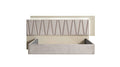 Delfano Modern Style 5 Pc King Bedroom Set Made with box spring not required-king-beige-wood-5 piece