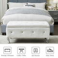 Upholstered Storage Ottoman Bench For Bedroom End