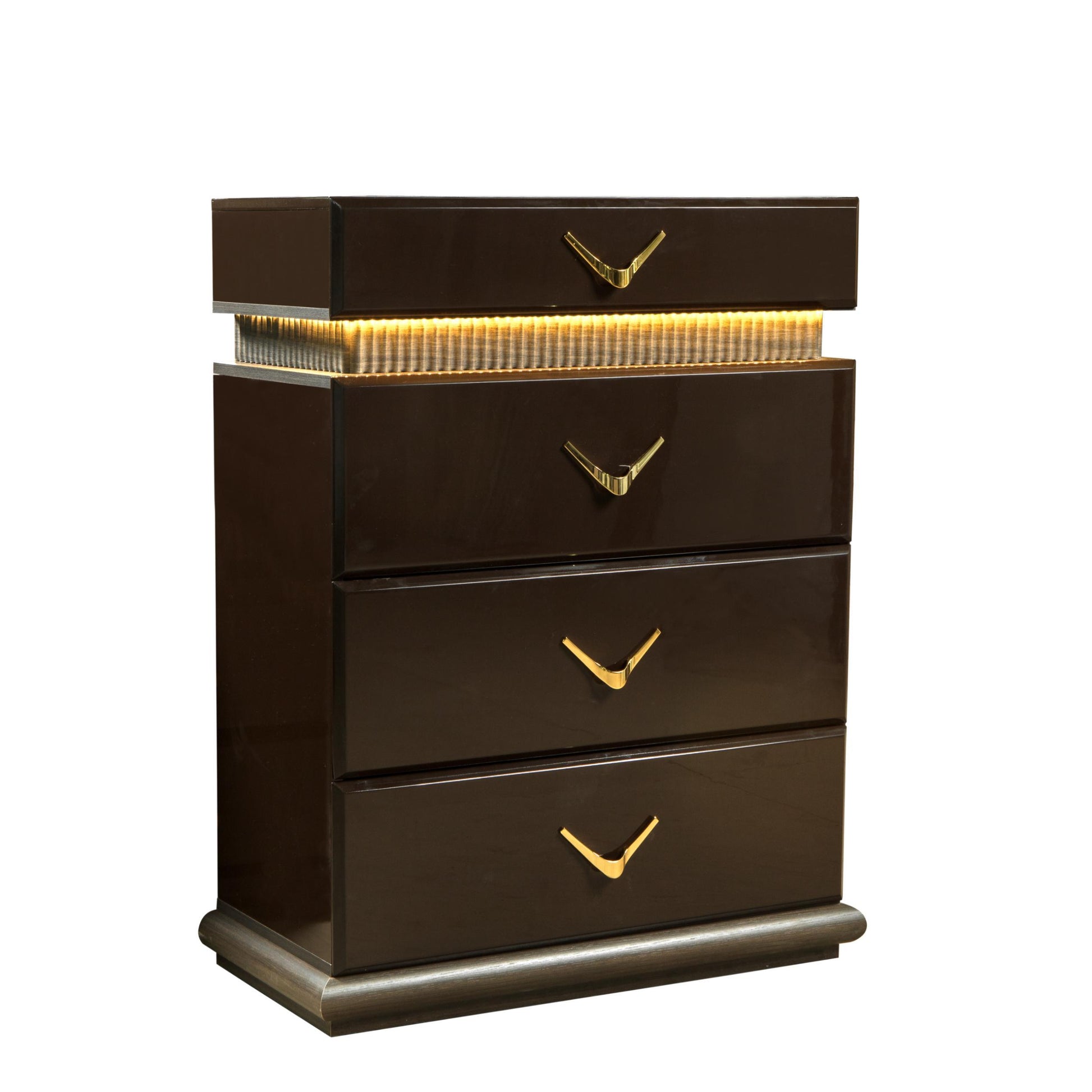 Dunhill Modern Style 4 Drawer Chest Made with Wood in brown-brown-bedroom-modern-solid wood+mdf-wood