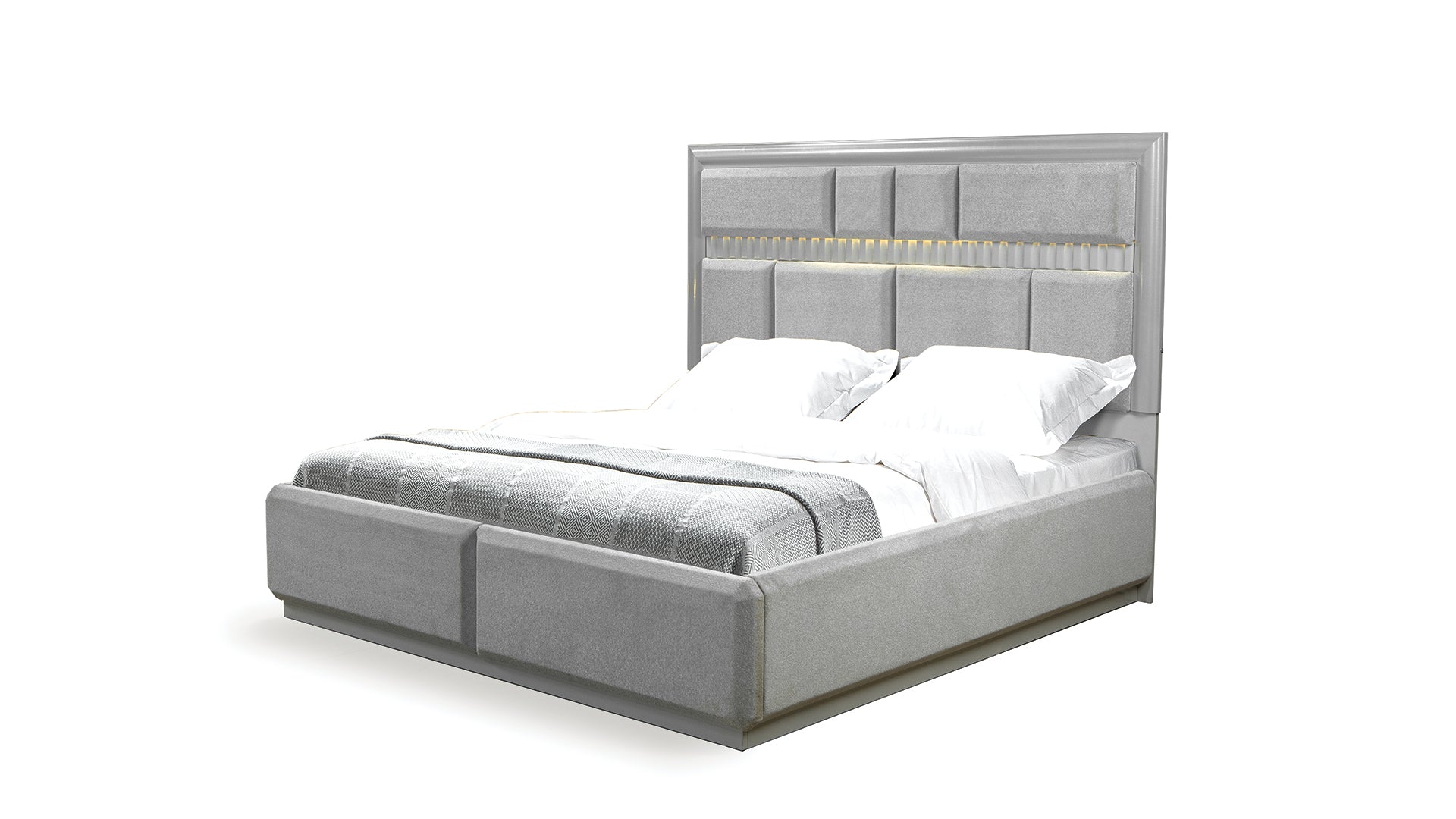 Da Vinci Modern Style King Bed Made with Wood in