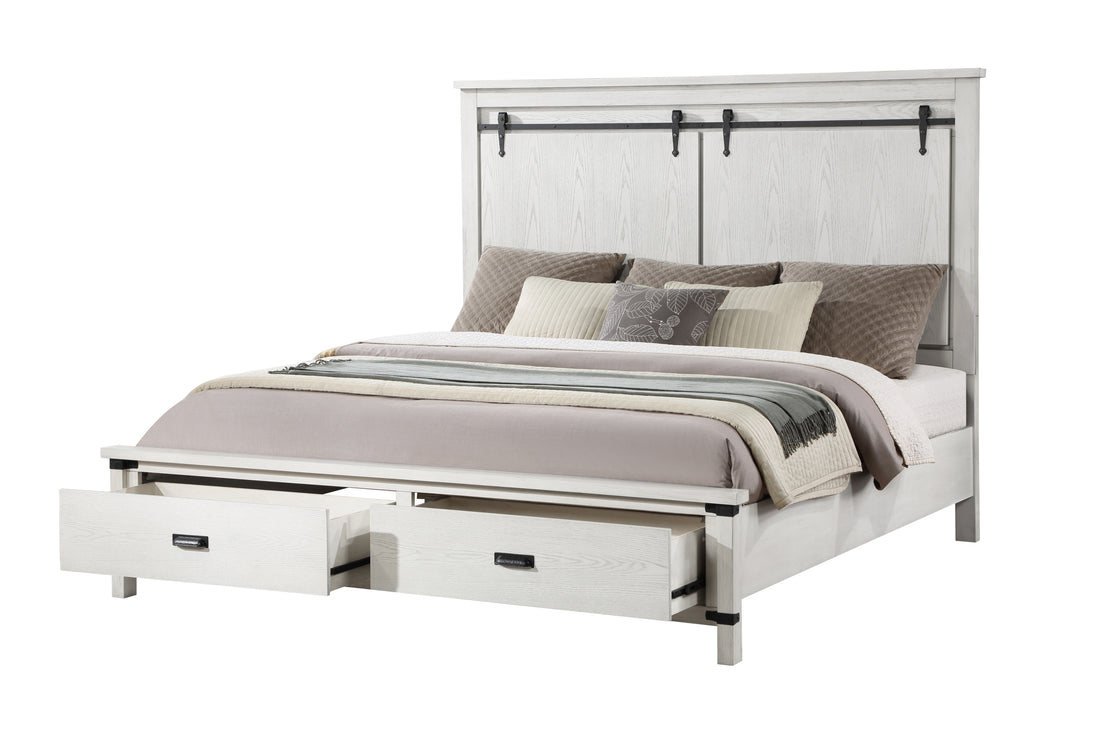 Loretta Modern Style King Bed Made with Wood in