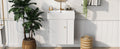 Video 21.6inch Modern Floating Bathroom Vanity with white-ceramic+mdf