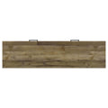 Weathered Pine and Dark Bronze 2 Drawer TV Console brown-primary living space-50-59 inches-60-69