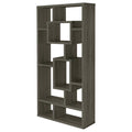 Weathered Grey 10 Shelf Open Back Bookcase