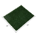 2PCS Realistic Artificial Grass Rug for Pet Potty green-polyethylene