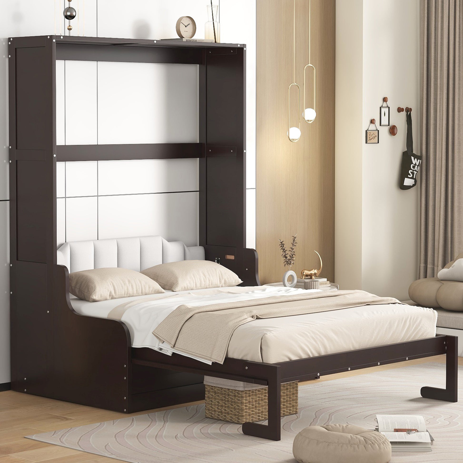 Queen Size Murphy Bed Wall Bed With