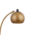 Gold Dome Shade Table Lamp with Curved Neck