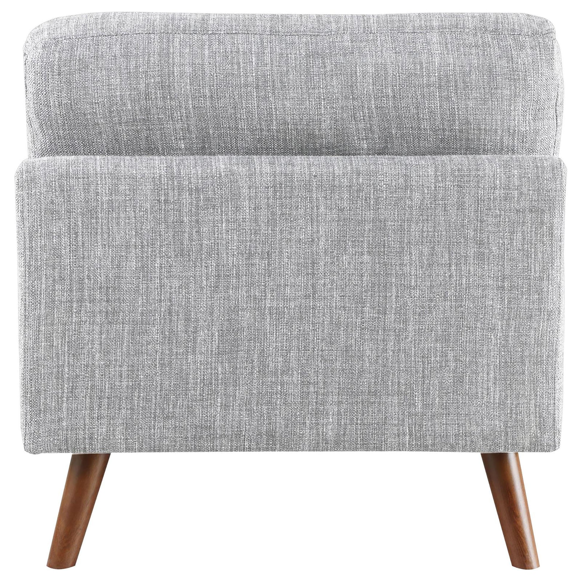 Grey Tufted Cushion Back Armless Chair