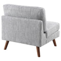 Grey Tufted Cushion Back Armless Chair