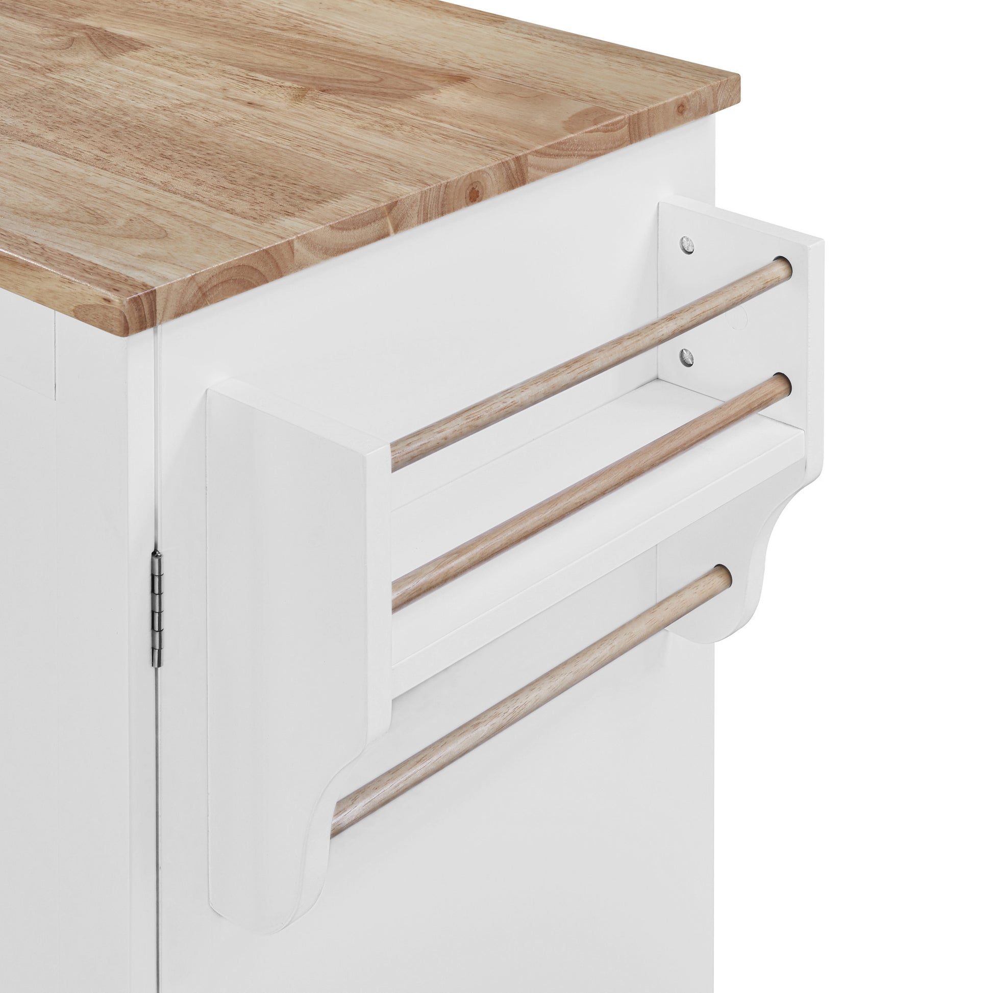 K&K Rolling Kitchen Island with Storage, Kitchen Cart