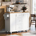 K&K Rolling Kitchen Island with Storage, Kitchen Cart