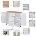 K&K Rolling Kitchen Island with Storage, Kitchen Cart