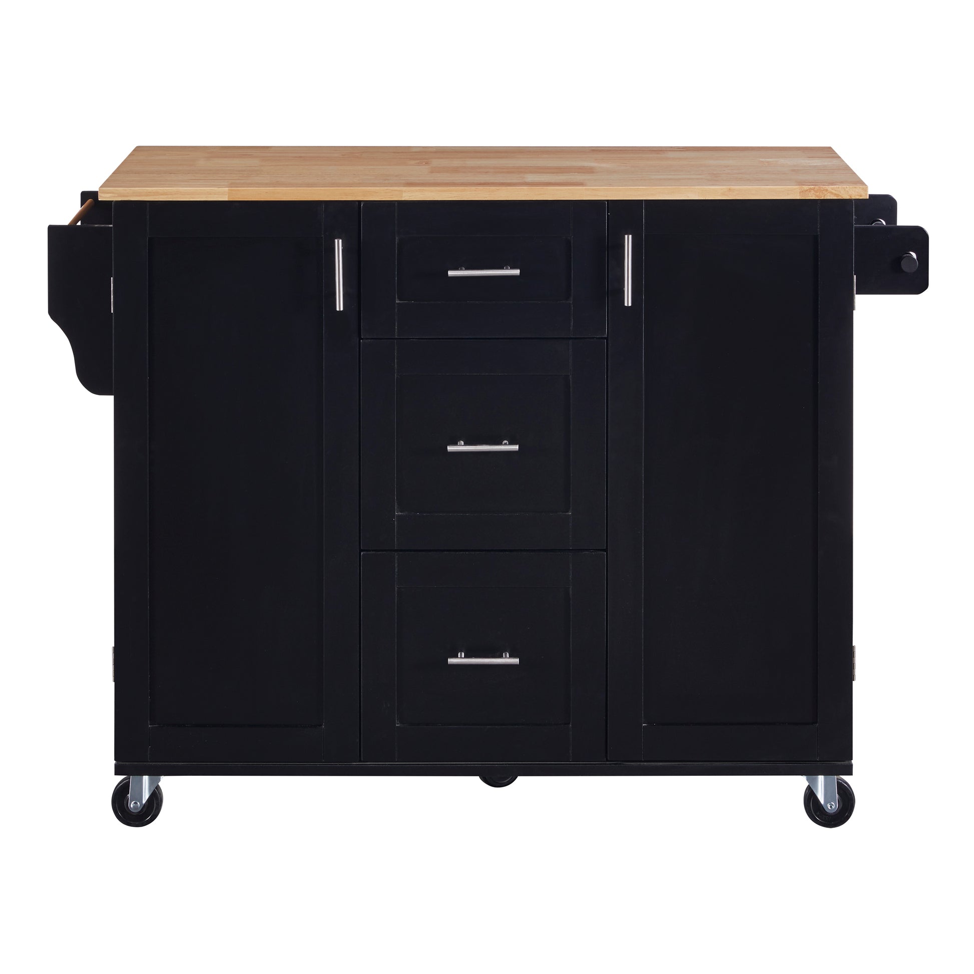 K&K Rolling Kitchen Island with Storage, Kitchen Cart