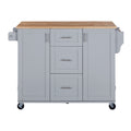 K&K Rolling Kitchen Island with Storage, Kitchen Cart