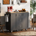 K&K Rolling Kitchen Island with Storage, Kitchen Cart