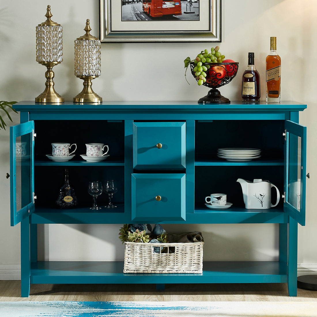 52" Modern Sideboard Storage With Adjustable