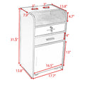 Salon Beauty Cabinet, 3 Layer Rolling Trolley with black+red-mdf