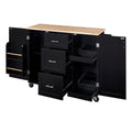 K&K Rolling Kitchen Island with Storage, Kitchen Cart