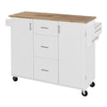 K&K Rolling Kitchen Island with Storage, Kitchen Cart