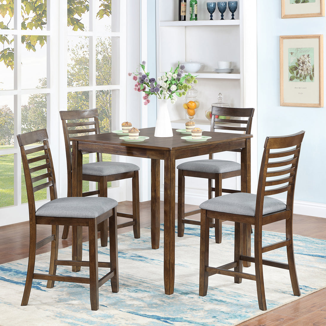 Counter Height Chairs Set For 4, Kitchen Chair