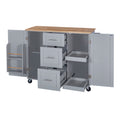 K&K Rolling Kitchen Island with Storage, Kitchen Cart