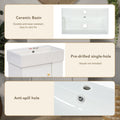 Video 21.6inch Modern Floating Bathroom Vanity with white-ceramic+mdf