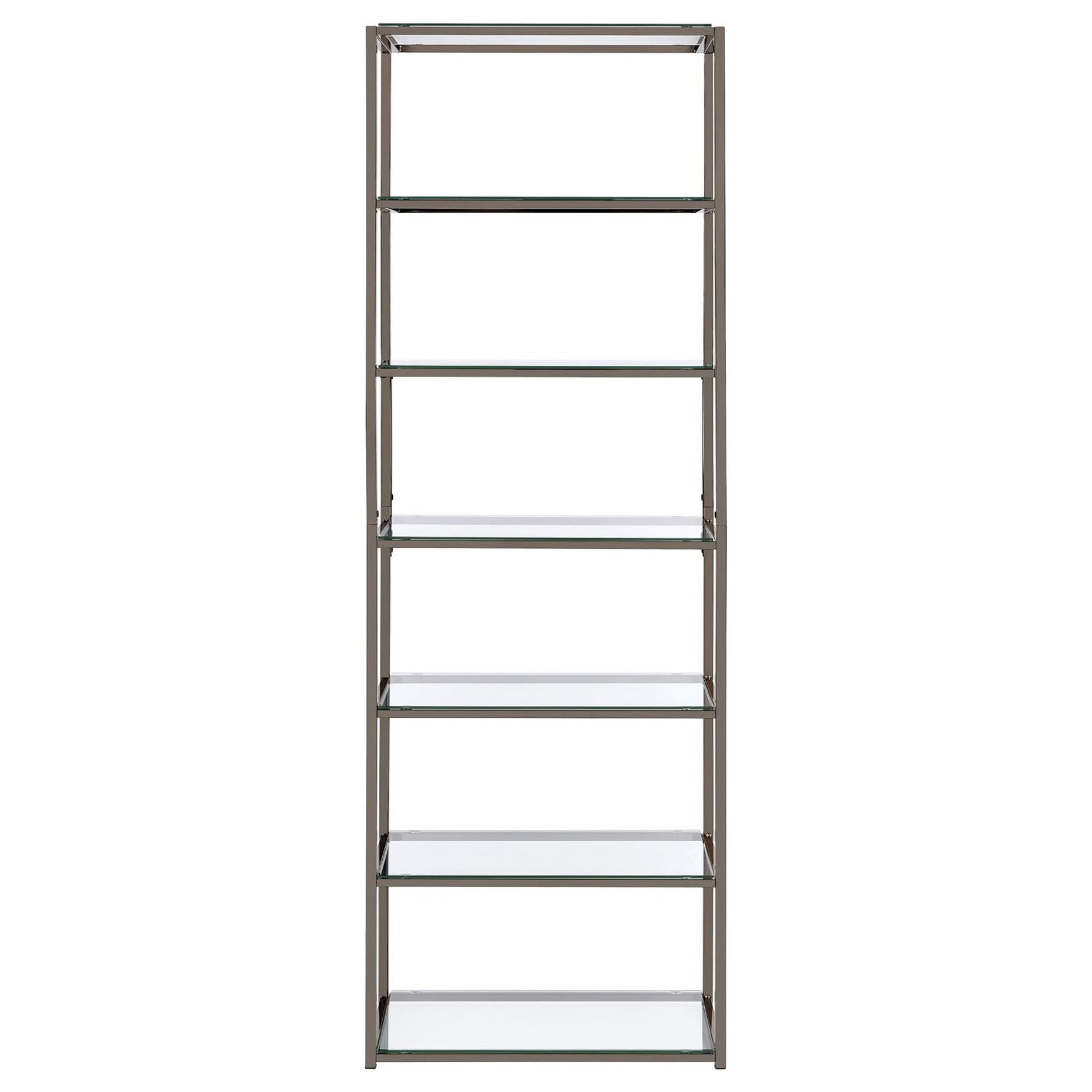 Black Nickel 6 Tier Bookcase