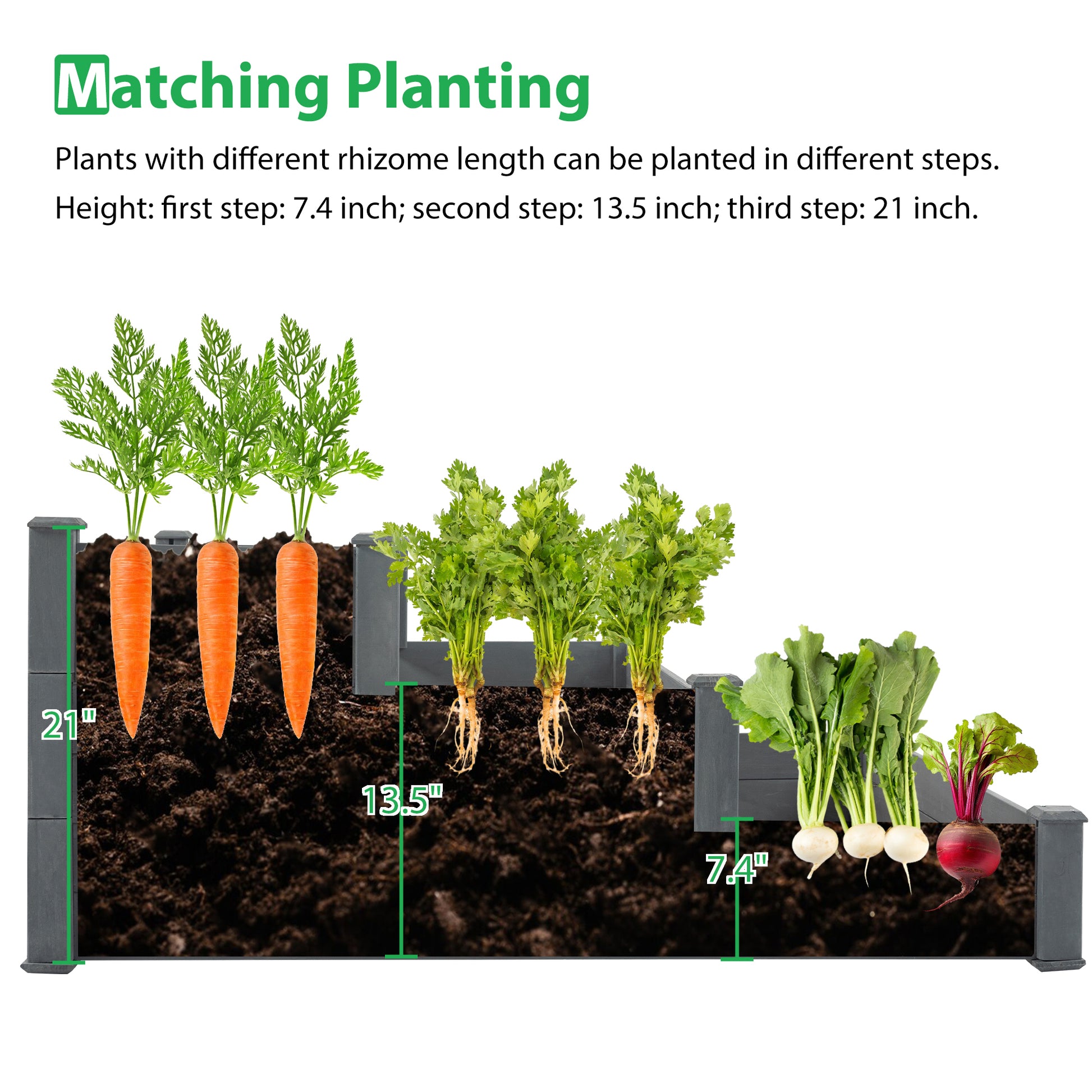 48.6 X 48.6 X 21In Raised Garden Bed Horticulture