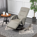 HOMCOM PU Recliner with Footrest, Lounge Chair with gray-pu