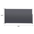 Retractable Side Screen Awning, UV Resistant grey-rectangular-no foundation needed-manual-uv