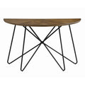 Dark Brown Semicircle Sofa Table