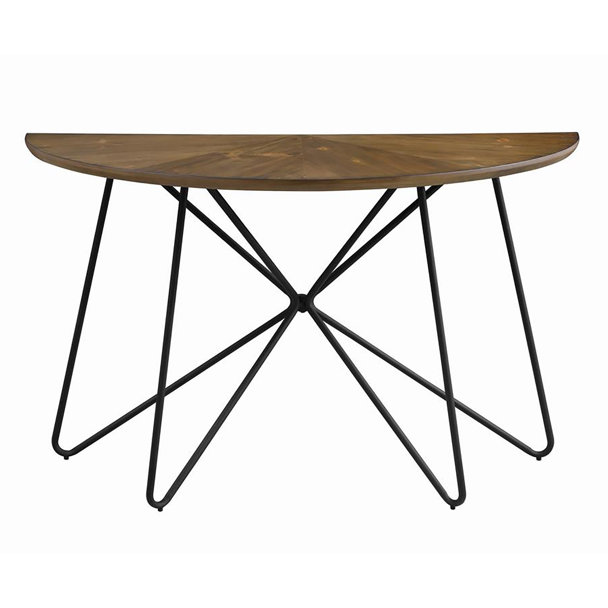 Dark Brown Semicircle Sofa Table