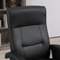 HOMCOM PU Recliner with Footrest, Lounge Chair with black-pu